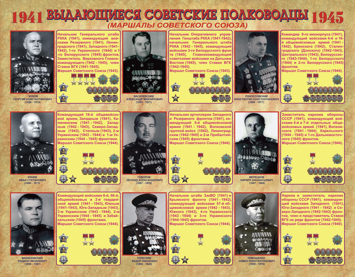 Выдающиеся советские полководцы № 1 (фото)