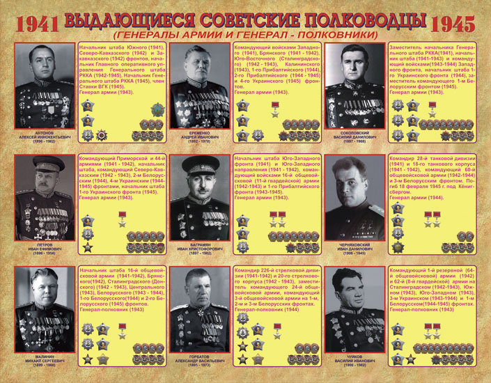 Выдающиеся советские полководцы № 2 (фото)